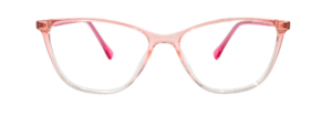 Eyencode 1310517 | Cat Eye Pink Transparent Eyeglasses | Ultra-Lightweight TR Frame