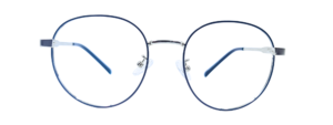 Eyencode Jasmine Eyeglasses 259752 Round Silver Blue