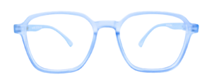 Liberty Bachelors Flexible M6514 Square Eyeglasses Matte Translucent Blue