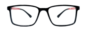 Liberty Bachelors Flexible M-404 Eyeglasses Rectangle Red & Black