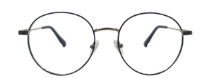 Eyencode Herotim Eyeglasses 62810 Round Silver Black