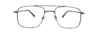 Eyencode Herotim Eyeglasses 62802 Rectangle Grey Gun Metal